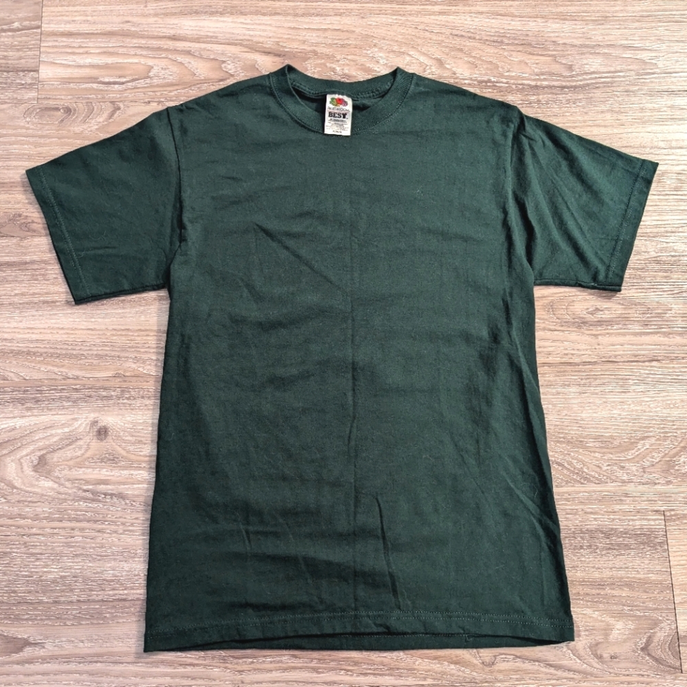 Vintage 90s green blank single stitch shirt M